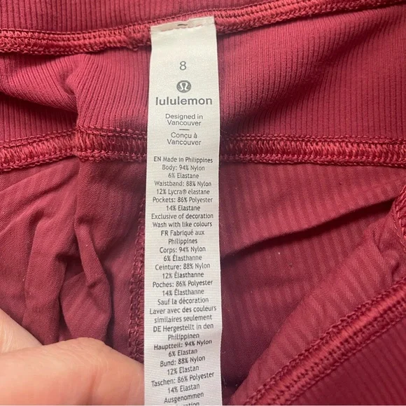 Lululemon Dance Studio Mid Rise Jogger, Sz 8, cranberry color - Picture 2 of 4